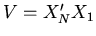 $V = X_{N}'X_{1}$