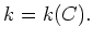 $k=k(C).$