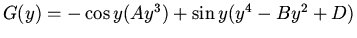 $G(y)=-\cos y (Ay^3)+\sin y (y^4-By^2+D)$